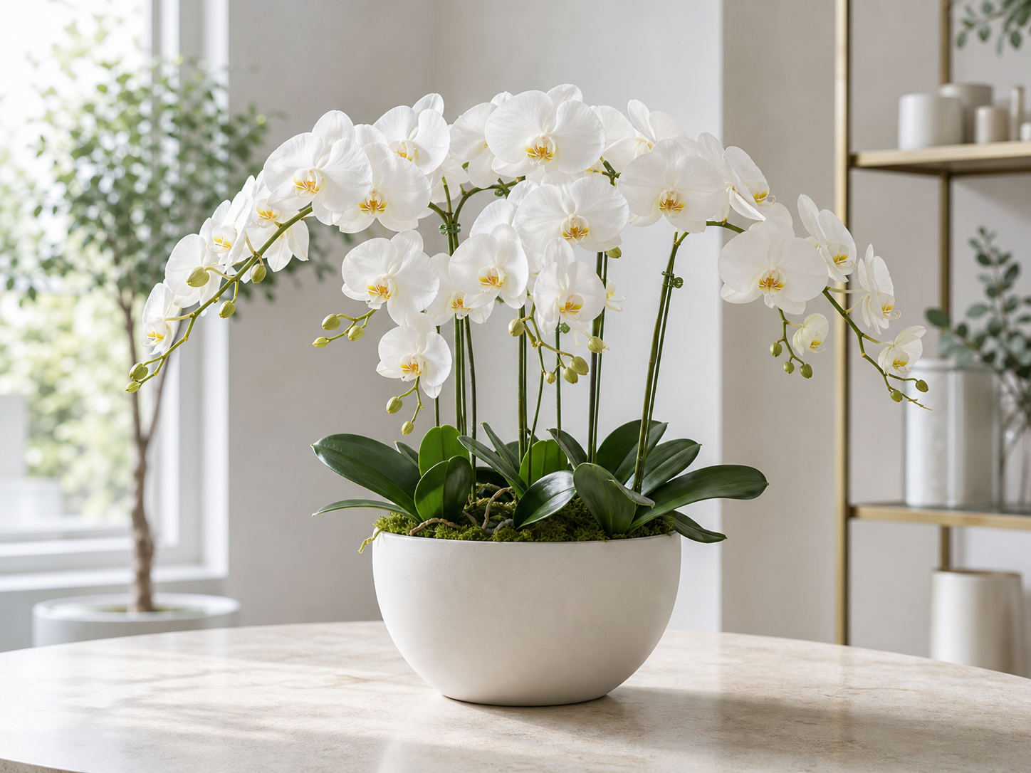 Artificial orchid pot